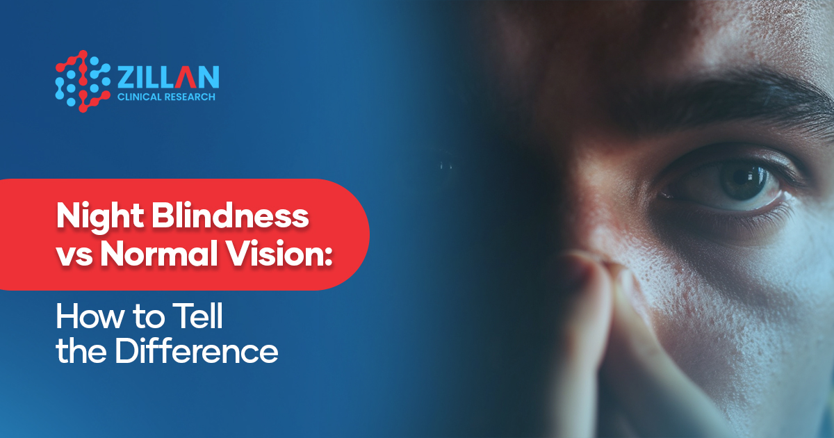 Night Blindness Vs Normal Vision